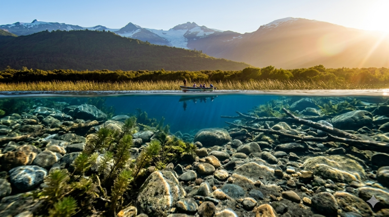 fondo de lago